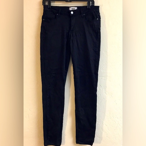 PAIGE Verdugo Ultra Skinny Jeans Size 30 Black Stretch Lyocell Cotton El… - Picture 1 of 8
